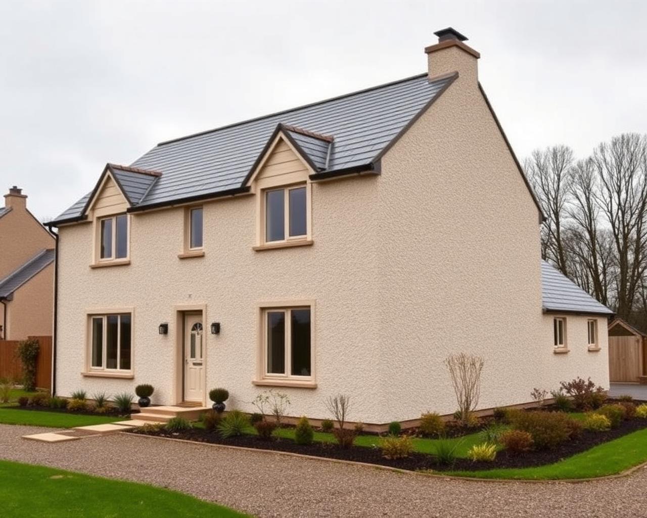 Completed two-storey home with new roof